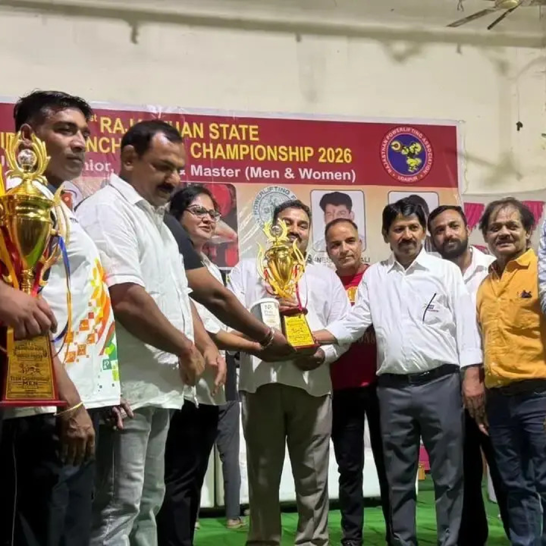 Kishanaram and Poonam Shine at Rajasthan Bench Press Championship